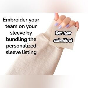 Embroider your team to the sleeve of your choice
